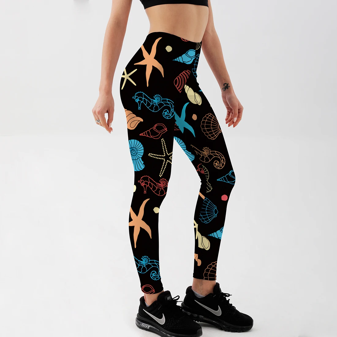 Спортивная одежда женские леггинсы с высокой талией для фитнеса и тренировок