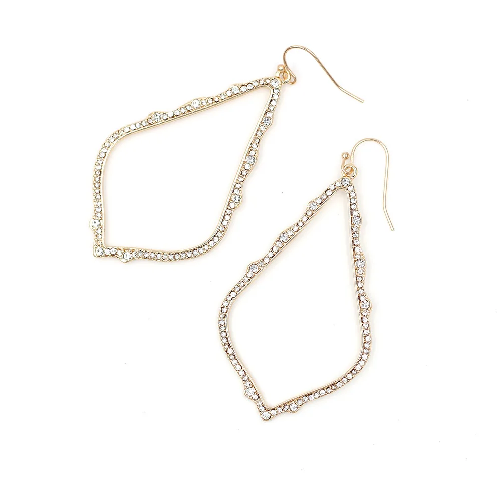 Ожерелье с подвеской в виде капли воды 4 цвета на выбор инкрустация кристаллами