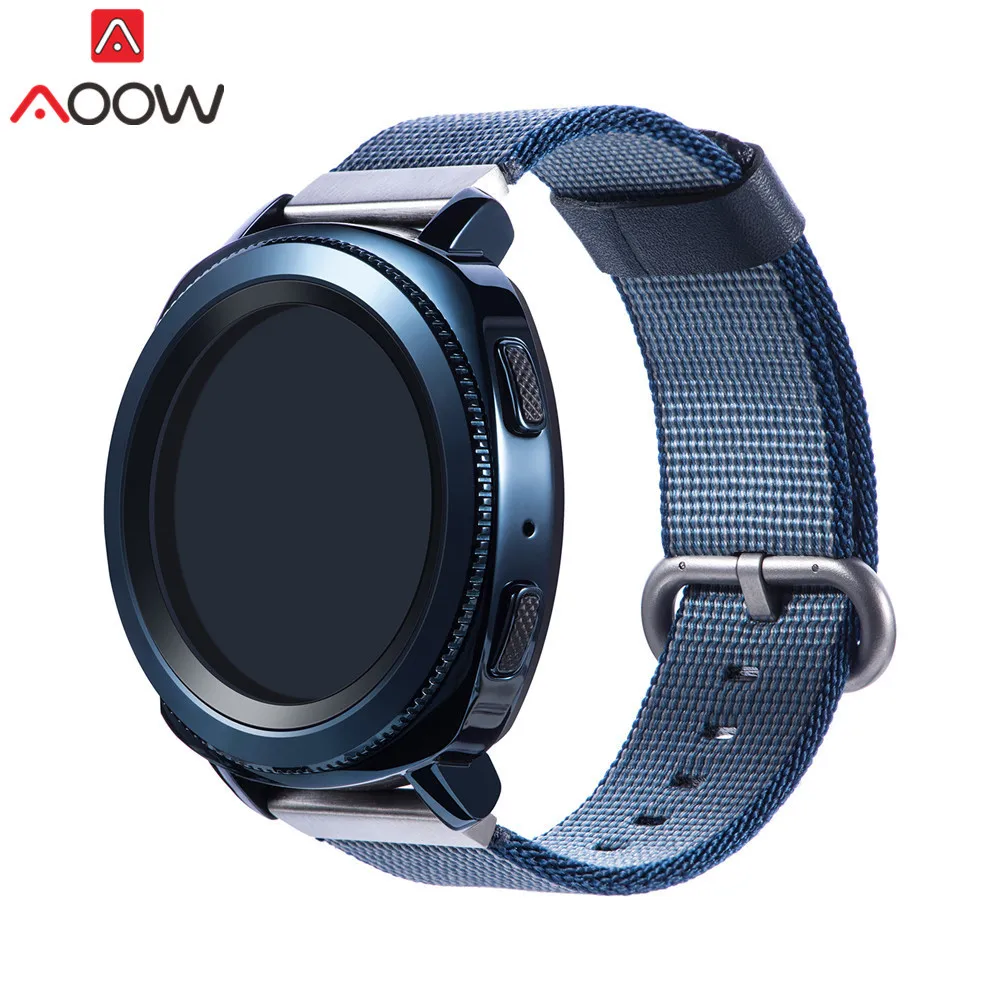18 мм 20 мм 22 мм тканый нейлоновый ремешок для часов для samsung Galaxy Watch Active 42 мм 46 мм huawei GT Magic Huami Amazfit браслет ремешок
