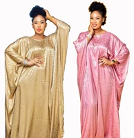 new style african dashiki fashion silk jacquard fabric abaya loose long dress and belt free size length 150cm