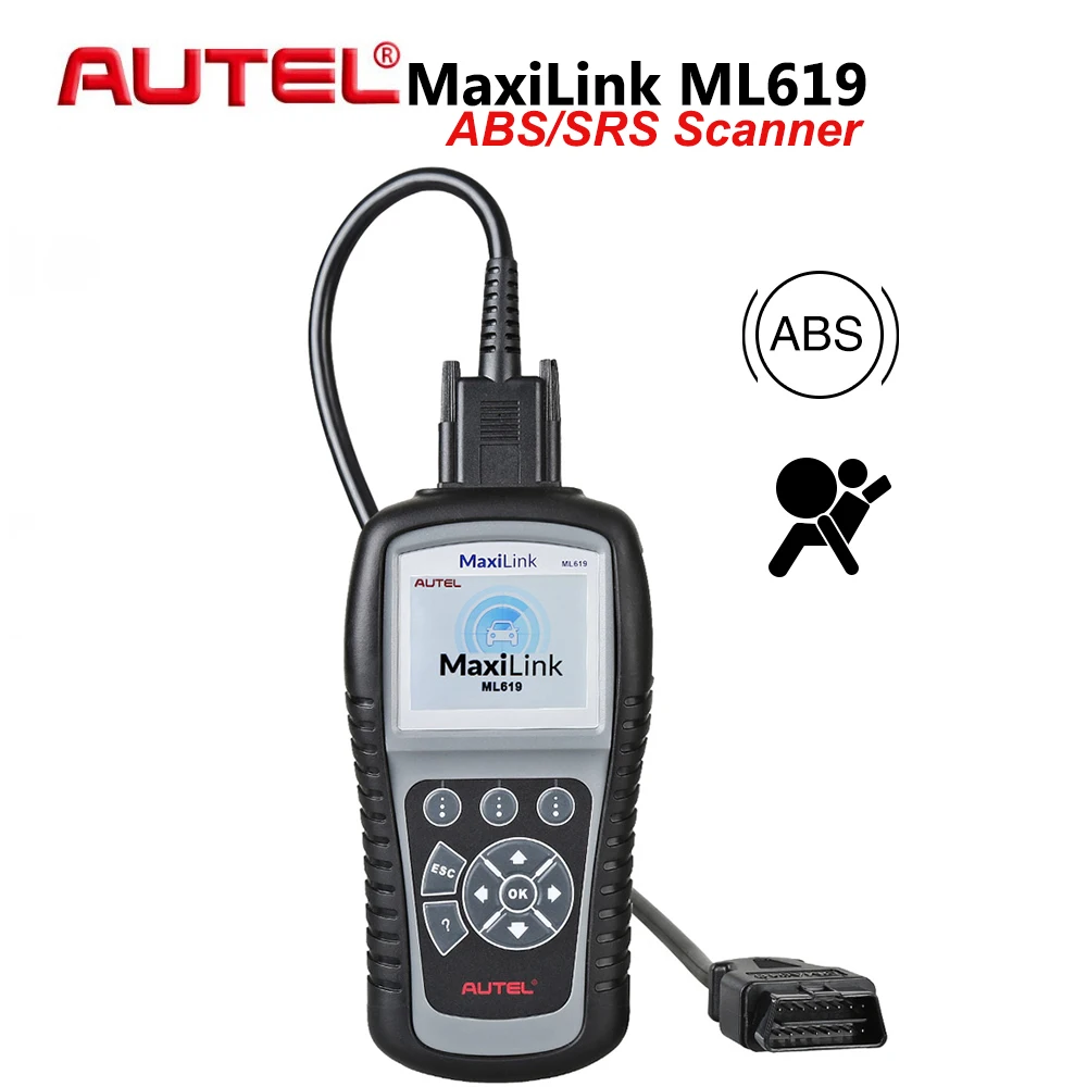 Autel MaxiLink ML619 OBD2 сканер ABS SRS считыватель кода авто автомобильные инструменты для диагностики OBD 2 OBDII Автомобильный сканер PK CR6011