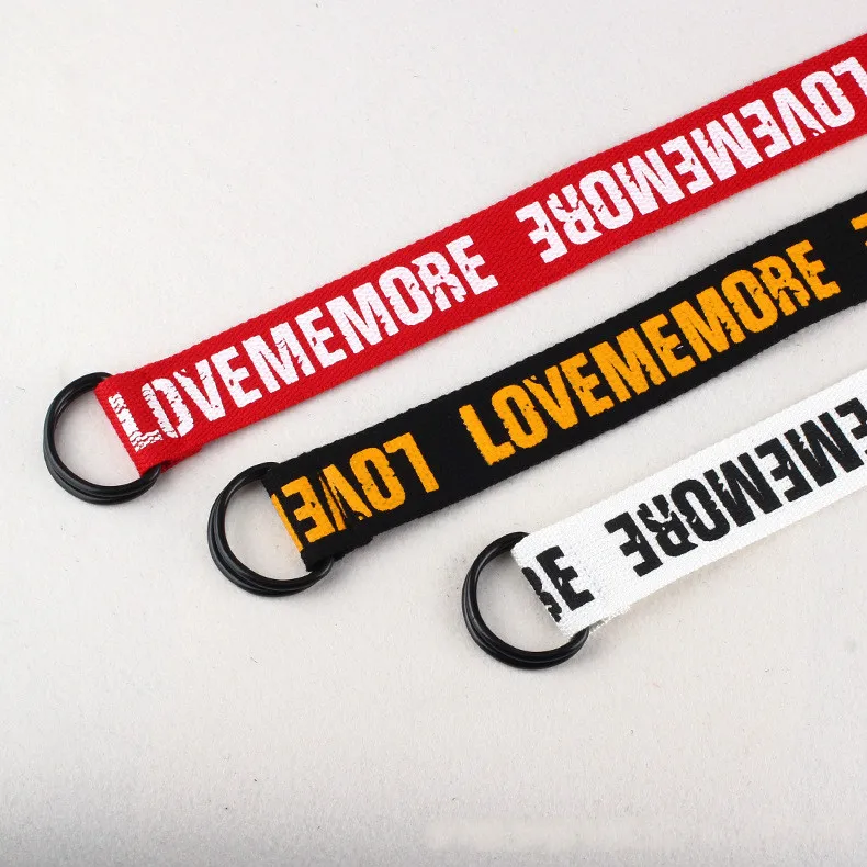 Ремень в стиле Харадзюку для женщин брезентовый длинный ремень с надписью