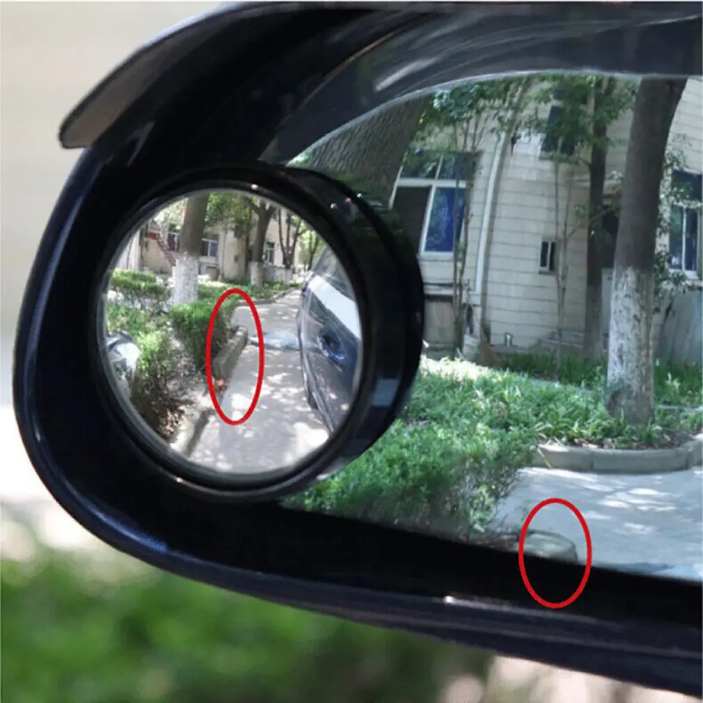 

2 pcs 360-degree Wide Angle Adjustable Rotation Round car goods Car Rearview Auxiliary Blind Spot Mirror Car Accessories