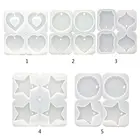 4 шт., круглые формы для подвесок ручной работы из эпоксидной смолы