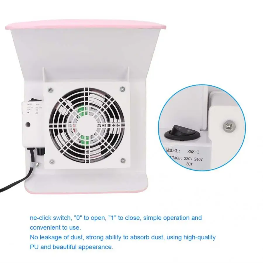 

For Nails 30W Nail Art Vacuum Cleaner Nail Dust Suction Collector Nail Art Manicure Salon Tools Nail Art