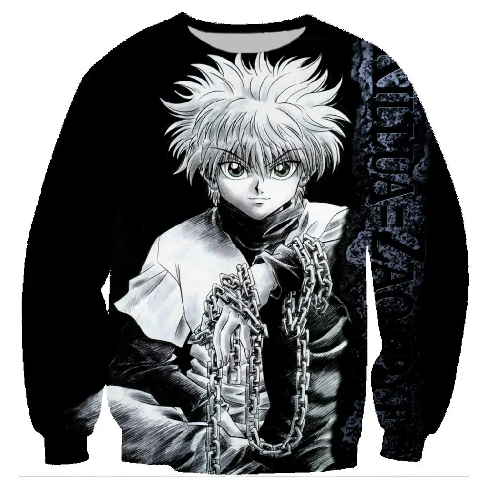 Свитшот Hunter X HUNTER Killua мужской пуловер с 3D принтом в стиле Харадзюку худи длинным