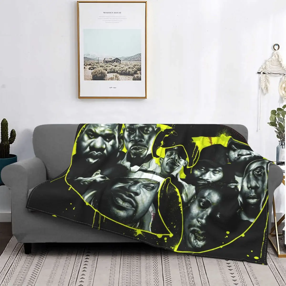 

Wu Tang Blankets Fleece Decoration Ultra-Soft Throw Blankets for Bedding Bedroom Plush Thin Quilt