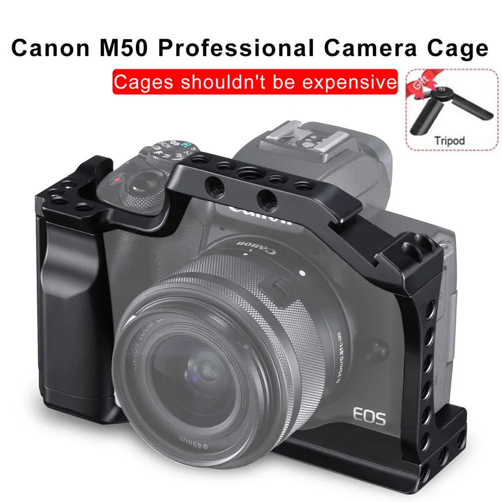 Клетка для камеры DSLR для Canon EOS M50 клетка с креплением Горячий башмак для быстрого крепления для видеосъемки VS SmallRig