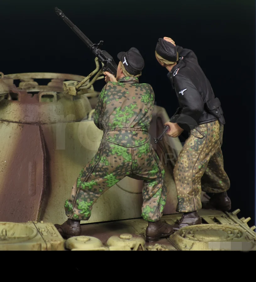 1/35 смолы фигурки модельные наборы Второй мировой Пантеры команды, 1944 Unassambled Неокрашенный 674