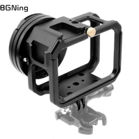 for gopro 9 metal protective frame cage rig for gopro hero10 black action camera accessories w 52mm uv lens filter mount adapter