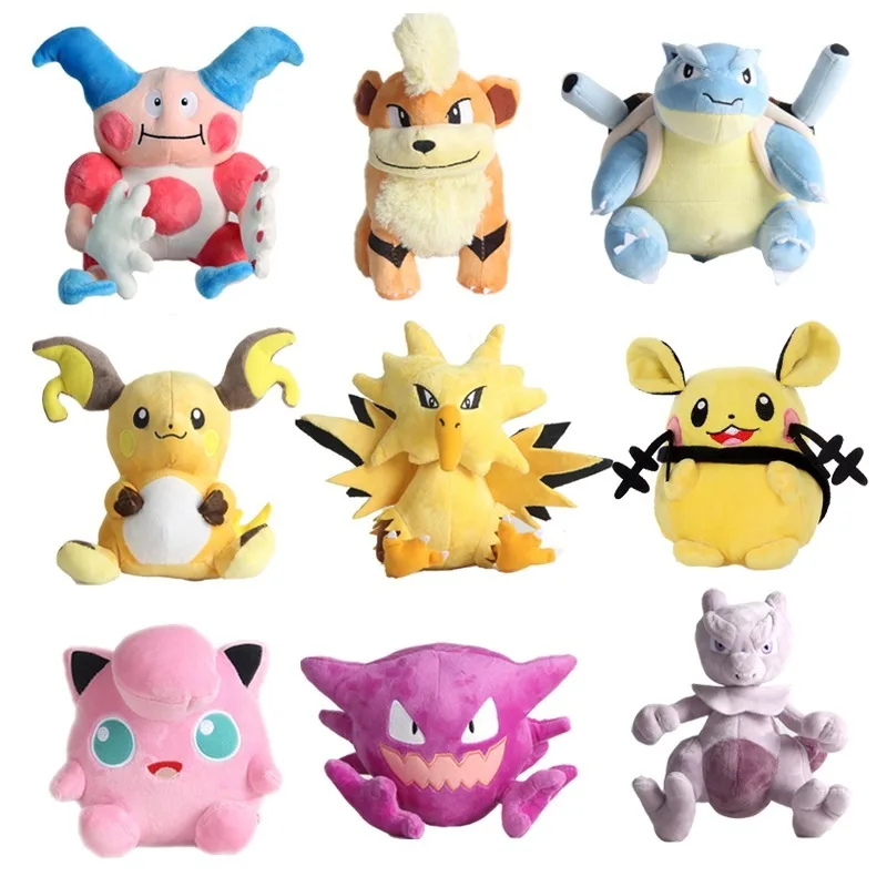 Takara POKEMON Growlithe Mr.Mime Zapdos Jigglypuff плюшевая игрушка коготь машина кукла подарок для