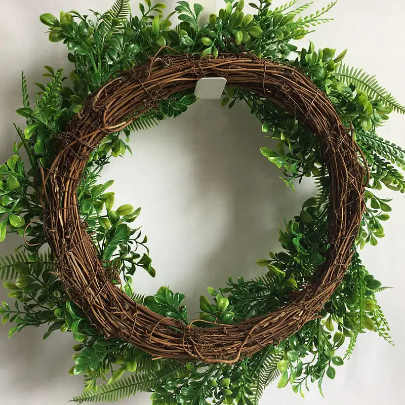 Искусственные листья самшита пластиковый венок из искусственного зелёного