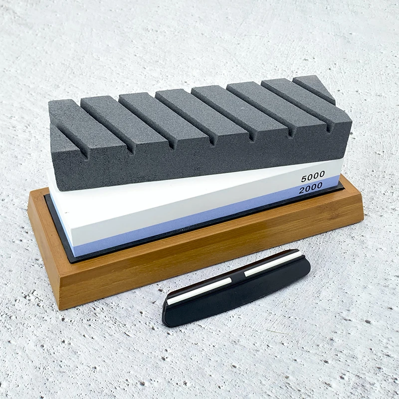 

Correction Stone Set Double-sided Sharpening Stone Base Angle Guide Grinding Whetstone Apex Egde Blade Kitchen Knife Sharpener