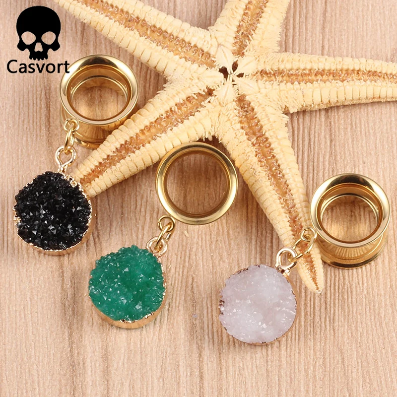 Casvort 2 шт. пирсинг каучуковые Висячие затычки для ушей и туннели ювелирные изделия