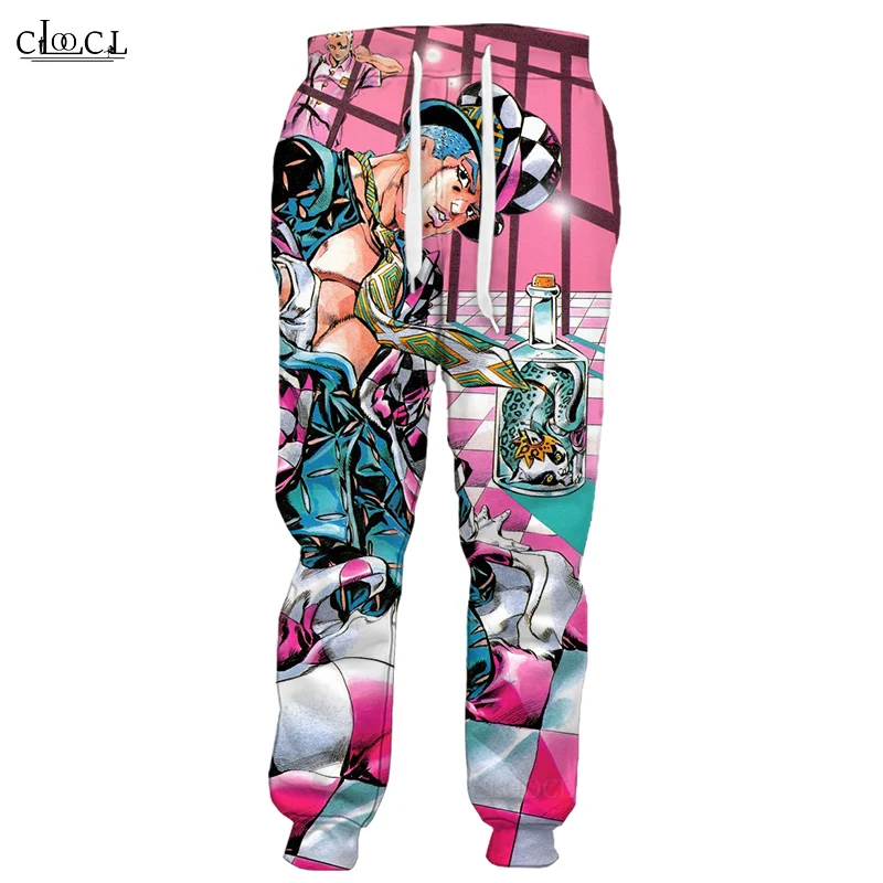 

HX Anime JoJo's Bizarre Adventure 3D Print Men Women Fashion Pants Harajuku Streetwear Autumn Casual Trousers Drop Shipping