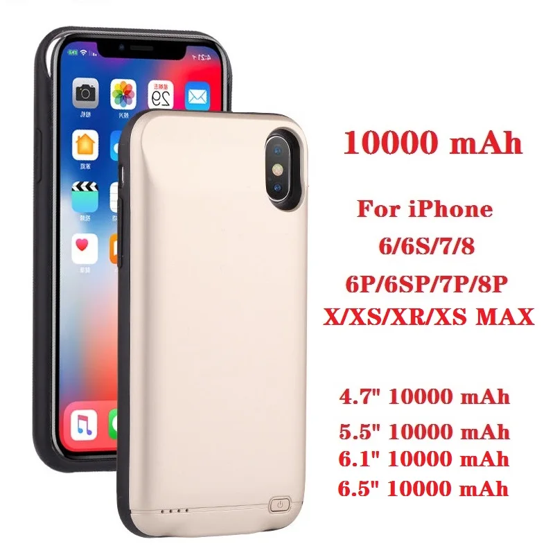 Чехол аккумулятор для iPhone 6 6s 7 8 Plus X XS Max XR 10000 мАч|Чехлы с аккумулятором| |