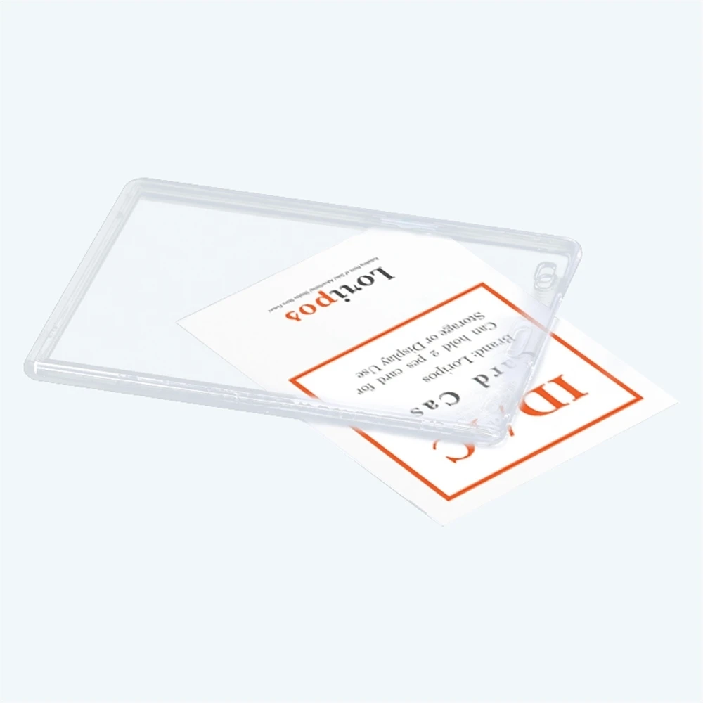 

105*74mm Acrylic Id Card Sign Frame Clear Vertical Or Horizontal Style For Office Id Name Tags And Badge Holder