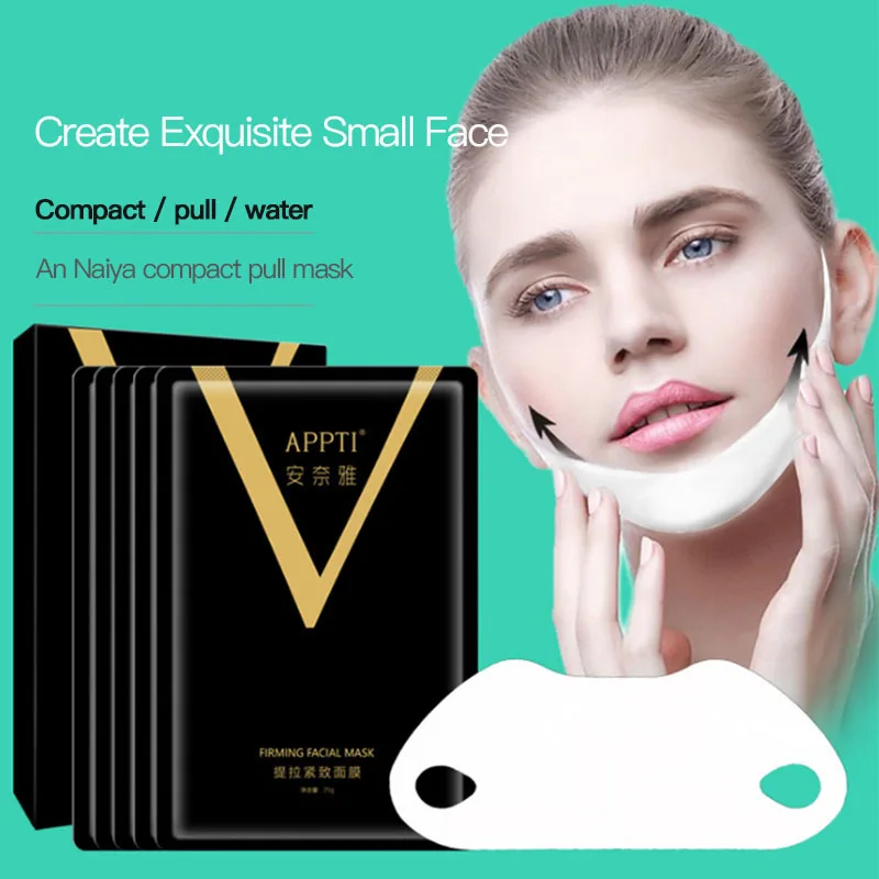 Укрепляющая маска V-образной формы лифтинг для лица тонкая искусственная кожа
