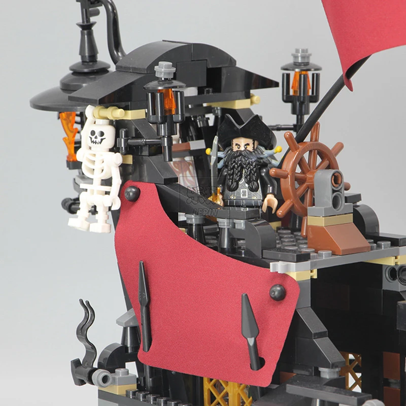 16009 Caribbean Queen Revenge Pirates Building Blocks Bricks 16006 The Red Pearl Boat Model Kits 16018 Ghost Pirate Toys Gift | Игрушки и