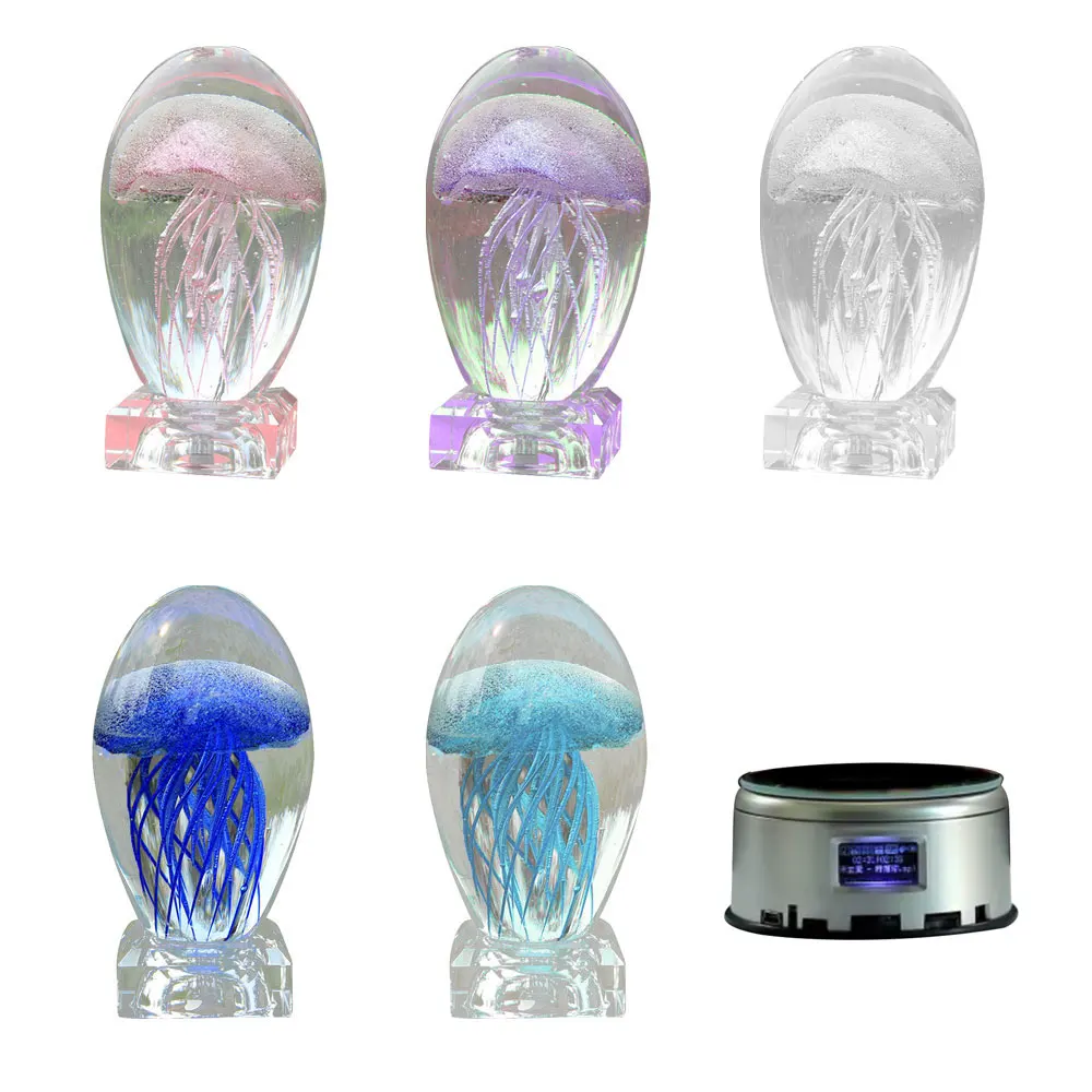 Лампа в виде медузы музыкальный Bluetooth светильник 3D Хрустальный цветок колесо