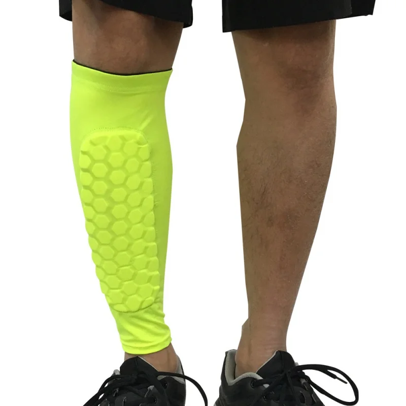 1Pcs Anti-crash Honeycomb Leg Calf Sleeve Gym Sport Football Shin Guard Protector Soccer Compression Cycling Running Warmers | Спорт и