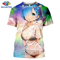 sonspee 3d print japan anime rezero ram rem sexy body men women t shirts casual short sleeve harajuku streetwear tee top shirt