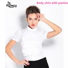 Женское боди с оборками Ruoru, винтажная рубашка в дворцовом стиле, модные боди, белая блузка, Офисная деловая рубашка для работы