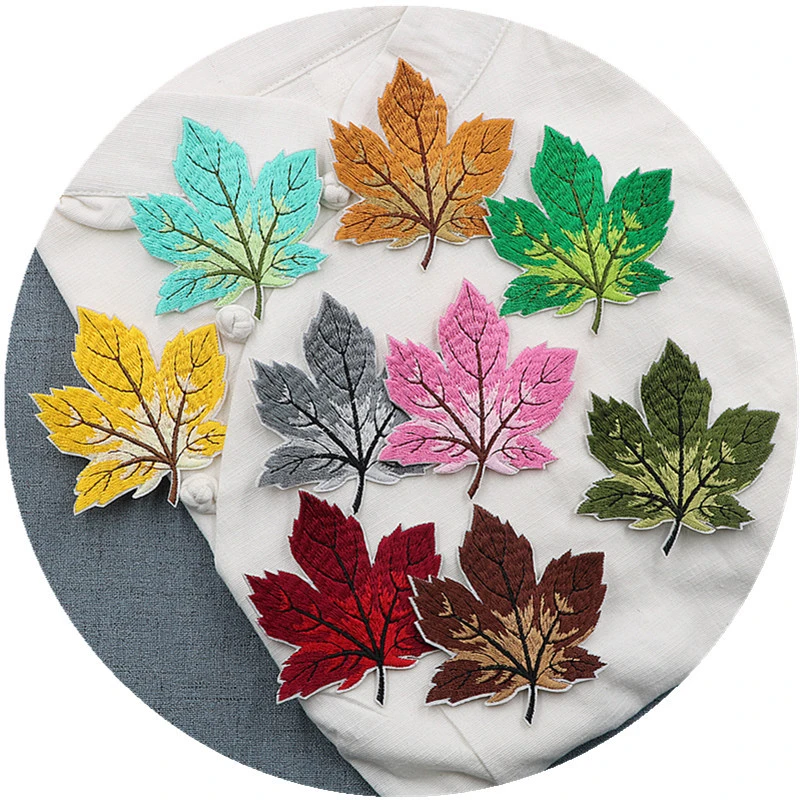 

1 Pc Clothes Diy High Qulity Embroidered Cloth Patch Stickers Leaf Patch Badge Stickers Patch for Cloth Diy Accessories 2021 New