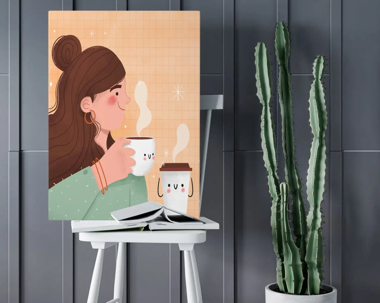 

BK Home Coffee Design Canvas Table 50x70cm-29