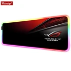 Коврик для мыши ROG в стиле кантри с RGB-подсветкой, классный коврик для мыши с логотипом плохого парня, большой коврик для мыши, Настольный коврик, 90x40 см, игровые аксессуары