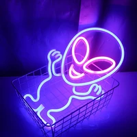 led alien neon light colorful rainbow neon sign for room home party bar wedding decoration xmas gift neon wall lamp