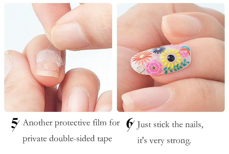 1 лист сделай сам наконечник для ногтей прозрачный двухсторонний самоклеющийся