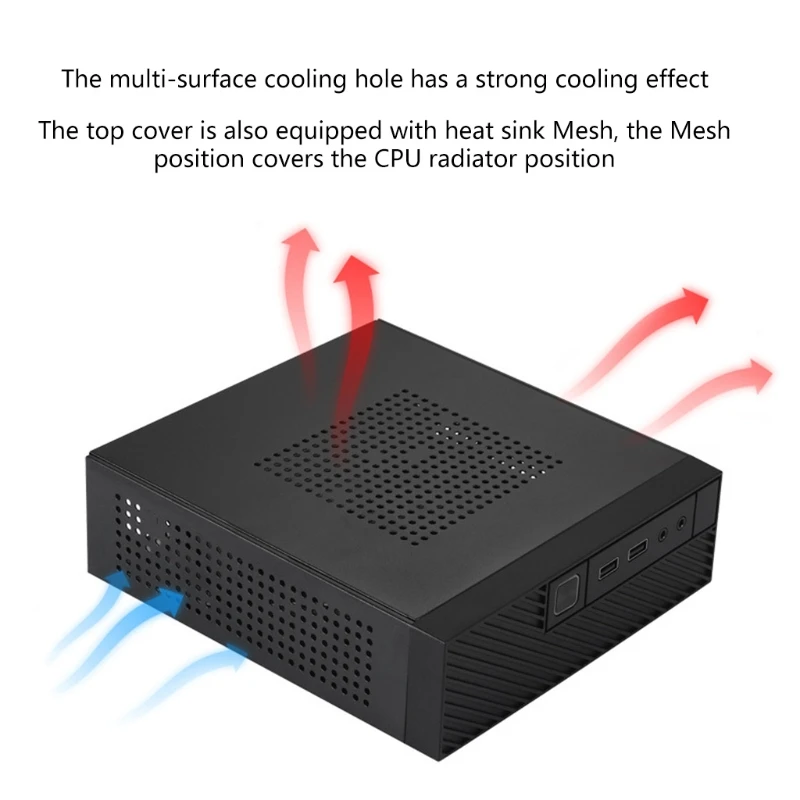 HTPC чехол Mini ITX игровой ПК Шасси Настольный микрошасси домашний кинотеатр