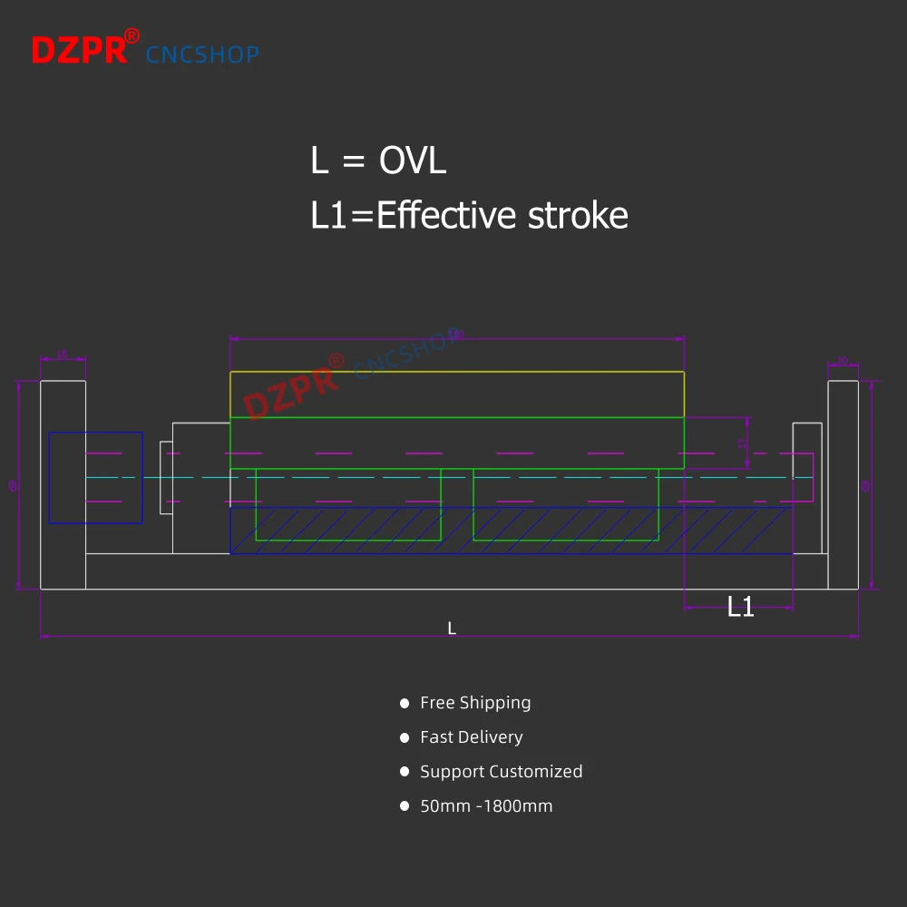 SFU1610 450 мм Линейные модули с линейным Рельсом + кронштейн двигателя Nema23 для ЧПУ