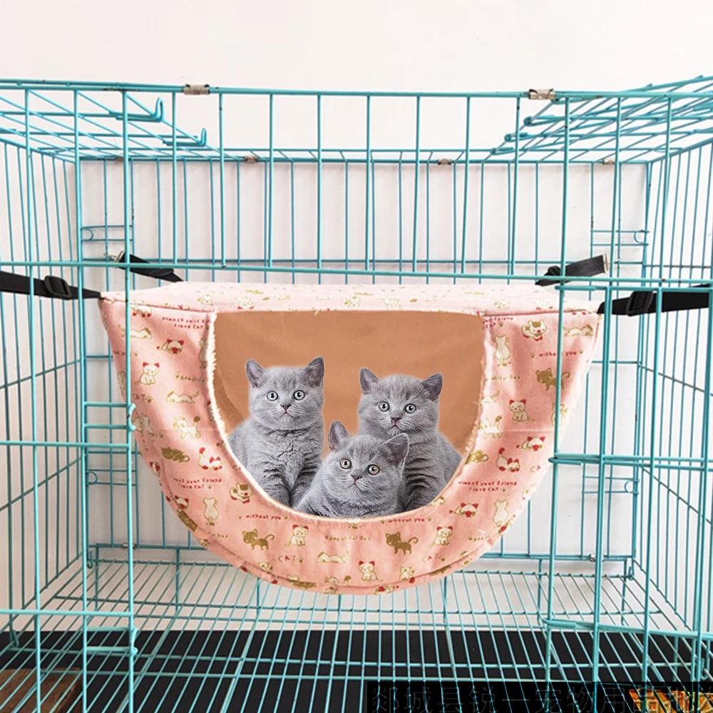Гамак для кошек теплая мягкая флисовая подвесная кровать коврик котенка