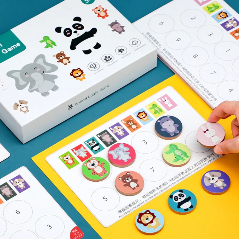 

Jungle Animal Logic Game Educational Toys Puzzle Games Tangram Puzzle Develop Reasoning Skills Toys Board Game For Children