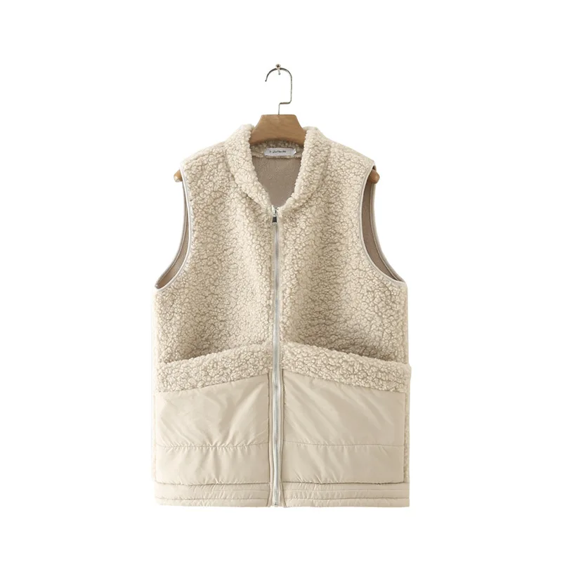 Women's Clothing Sleeveless Jacket Plus Size Autumn Winter 2021 New Outwear Fashion Big Pocket Polar Fleece Warm Zipper Vest