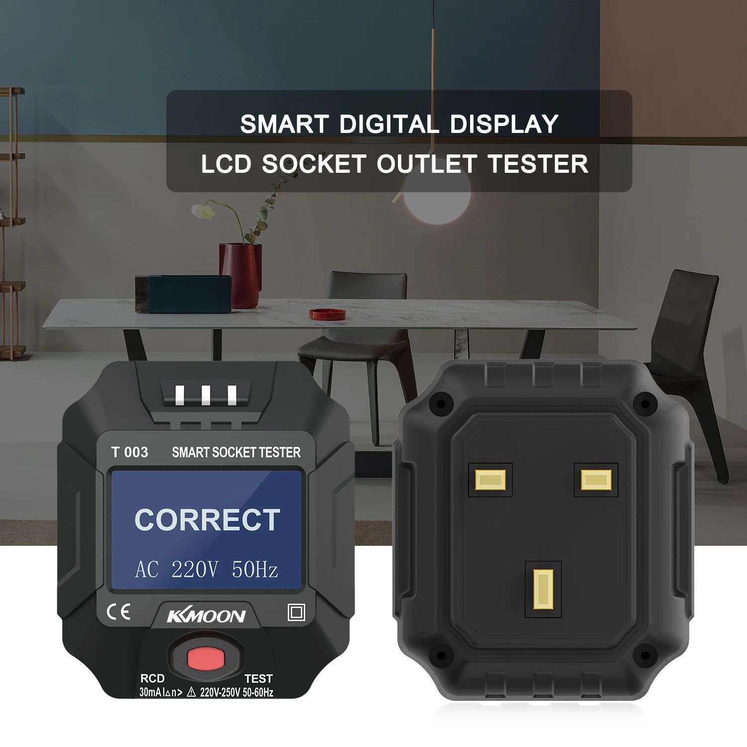 KKmoon 220~250V Socket Outlet Tester Smart Circuit Polarity Detector Wall Plug Breaker Finder Leakage Test for Home Appliance |