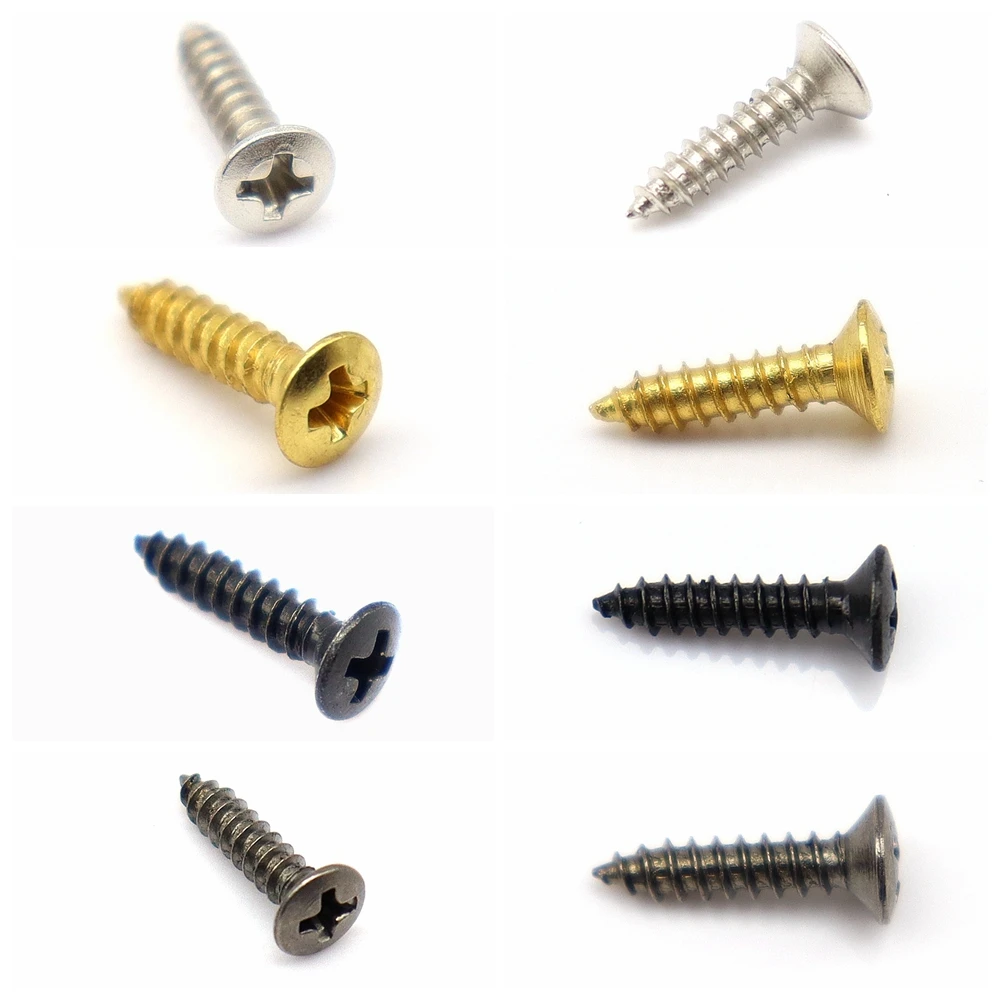 3050100 pcs elektrische gitarre bass schlagbrett backplates jack platte montage schrauben für st tl sg lp gitarre free global shipping