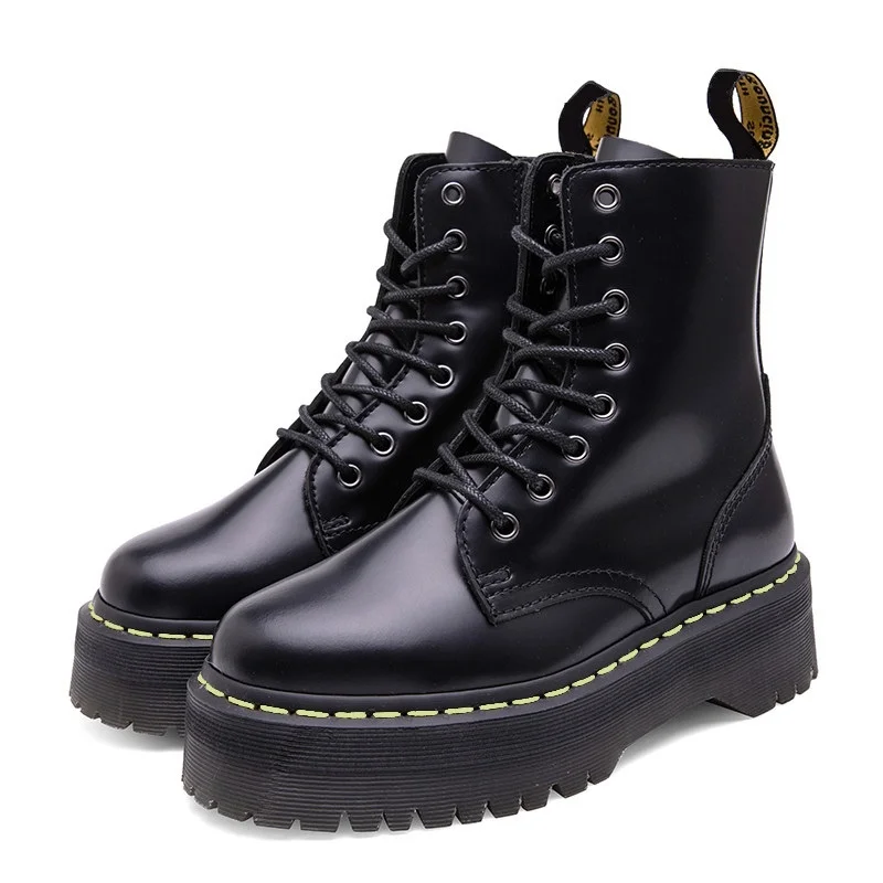 

Женские повседневные ботинки Martens, увеличивающие рост женские ботинки из натуральной кожи, женские мотоциклетные Зимние ботильоны, женские...