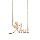 Женское Ожерелье с надписью Ana, золотое ожерелье на заказ, подарок для мамы и дочери, подарок на день рождения, свадьбу, подарок для матери, нержавеющая сталь