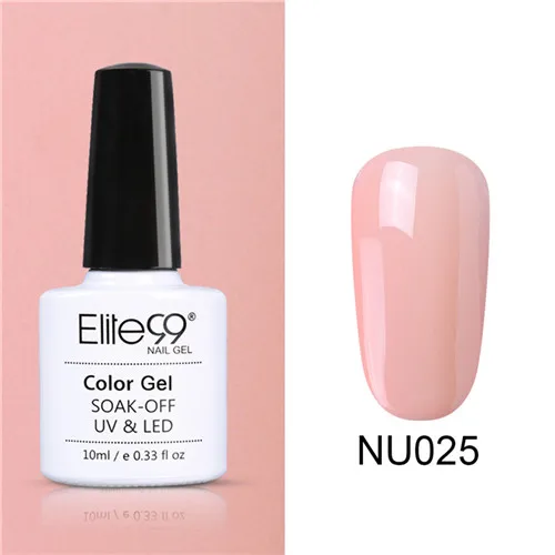 025 Elite99 Гель-лак Набор UV Vernis Полупостоянный праймер верхнее покрытие 10 мл телесный гель лак для ногтей, маникюр гель лак PolishesNails - Цвет: 025
