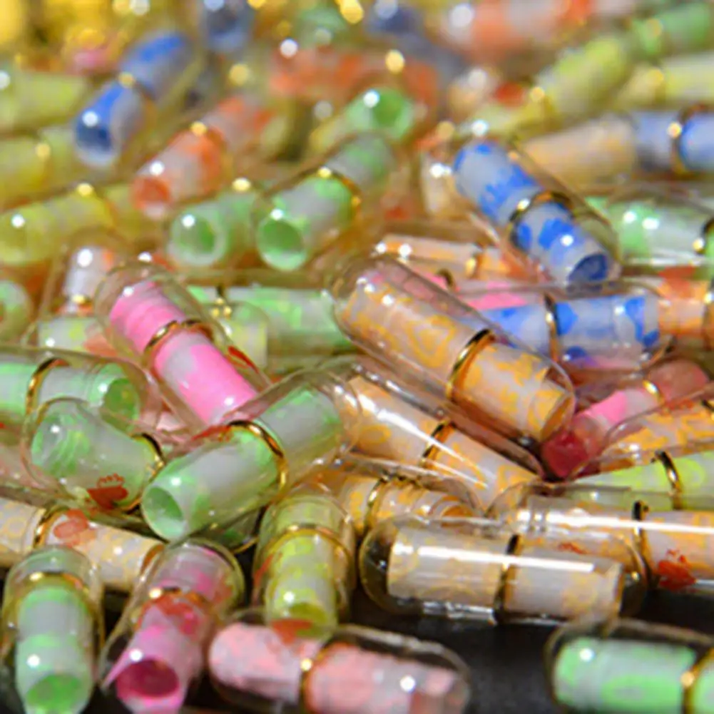50/100pcs/Lot Message in Bottle Cute Capsule Letter Love Pill Clear Color Mini Wish Christmas present Holiday Gif | Канцтовары для