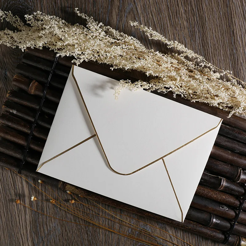 20PCS/LOT White Envelope Wedding Invitation Card Craft Paper Message Vintage European Festival | Дом и сад