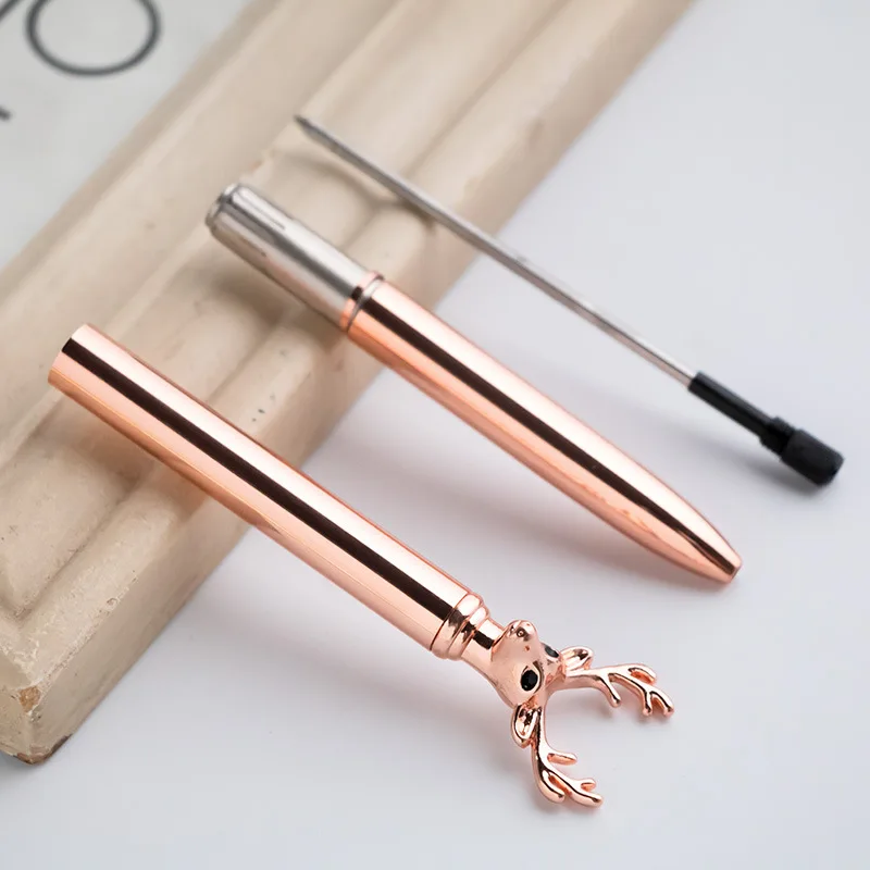 Роскошная шариковая ручка с головой оленя металлические высококачественные
