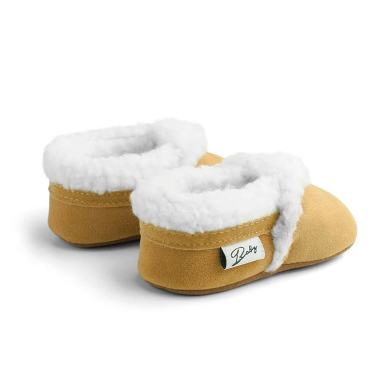 

New Baby Girls Boys Winter Keep Warm Shoes First Walkers Short Plush Kids Crib Infant Toddler Footwear Boots Newborns Prewalkers