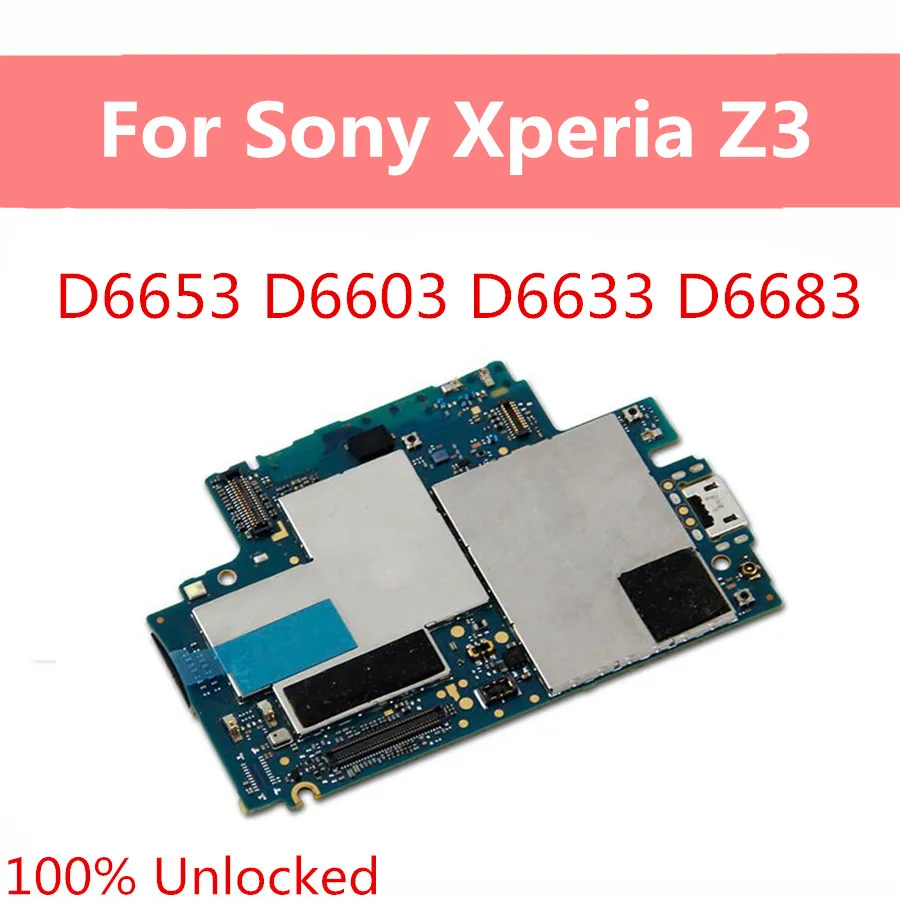 Оригинальная Разблокировка для sony Xperia Z3 D6653 D6603 D6633 D6683 материнская плата