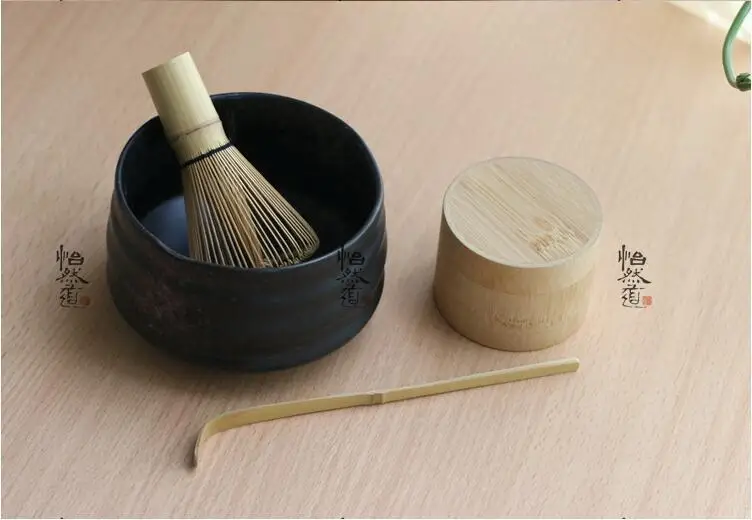 

Японская ручная работа, яркий подарок, чаша-венчик Maccha, черная чайная ложка, умеренная японская зеленая чайная посуда