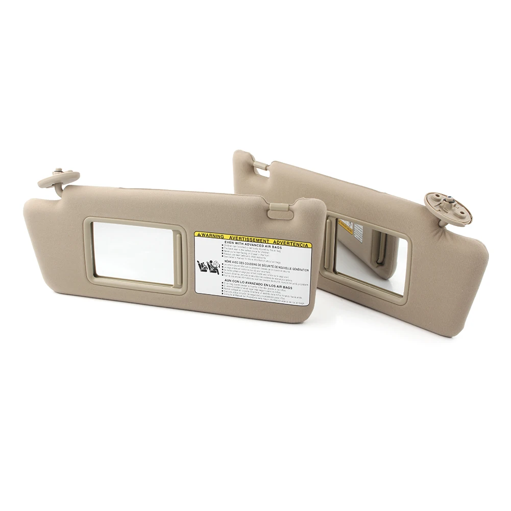 

2Pcs Beige Car Sun Visor Sunshade Sunshield For Toyota Tacoma 2005 2006 2007 2008 2009 2010 2011 2012 W/O Light
