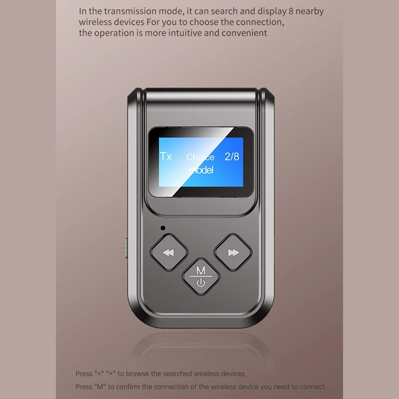Bluetooth 5 0 приемник передатчик ЖК дисплей Наушники Стерео ТВ ПК автомобиля o